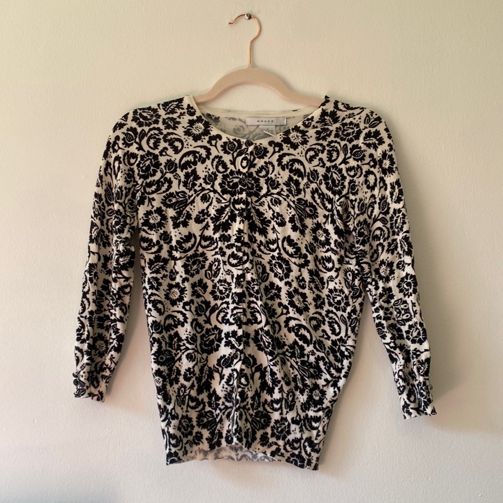 Black and white Grace cardigan